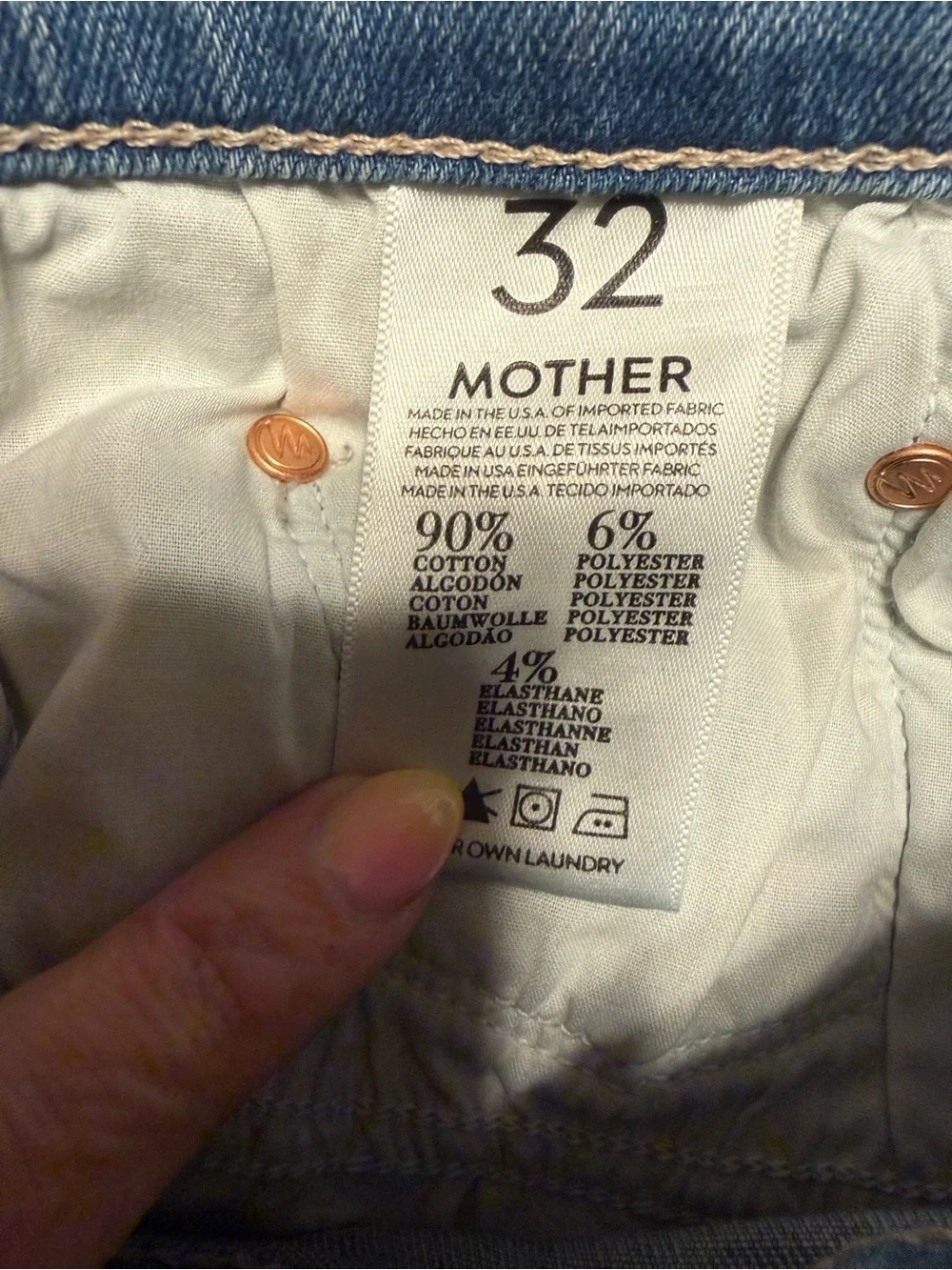 MOTHER Light Blue Denim Mini Skirt - Frayed Hem